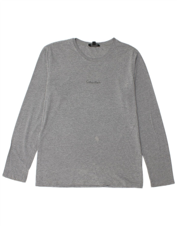 Calvin Klein Herre Top Langærmet Medium Grey Flecked