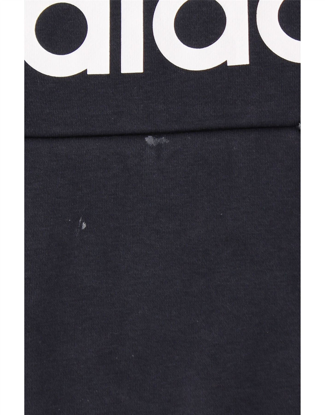 ADIDAS grafisk hættetrøje til kvinder UK 12/14 Medium marineblå bomuld