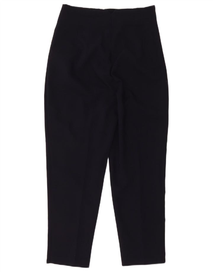 Zara Womens Crop Tapered Suit Bukser Medium W28 L26 Marineblå Polyester