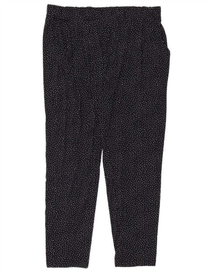 Marks & Spencer Dame Leggings UK 18 XL Navy Blue Polka Dot Viscose