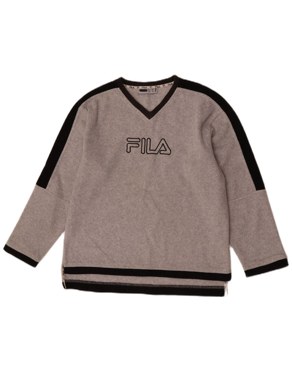 Fila Boys Graphic Fleece Jumper 15-16 år XL Grå Colourblock Polyester
