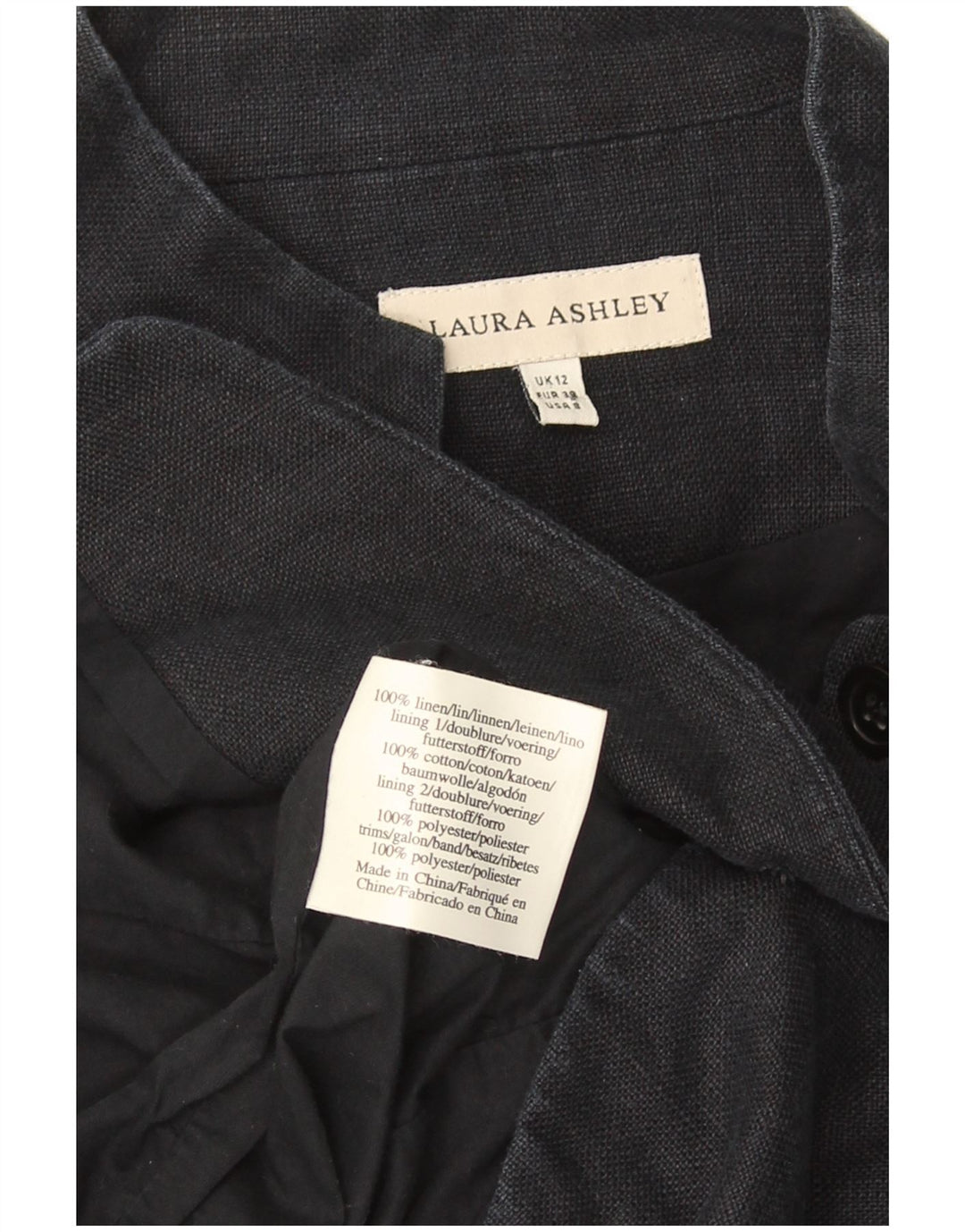 Laura Ashley Dame Military 6 Button Blazer Jacket UK 12 Medium Navy Blue