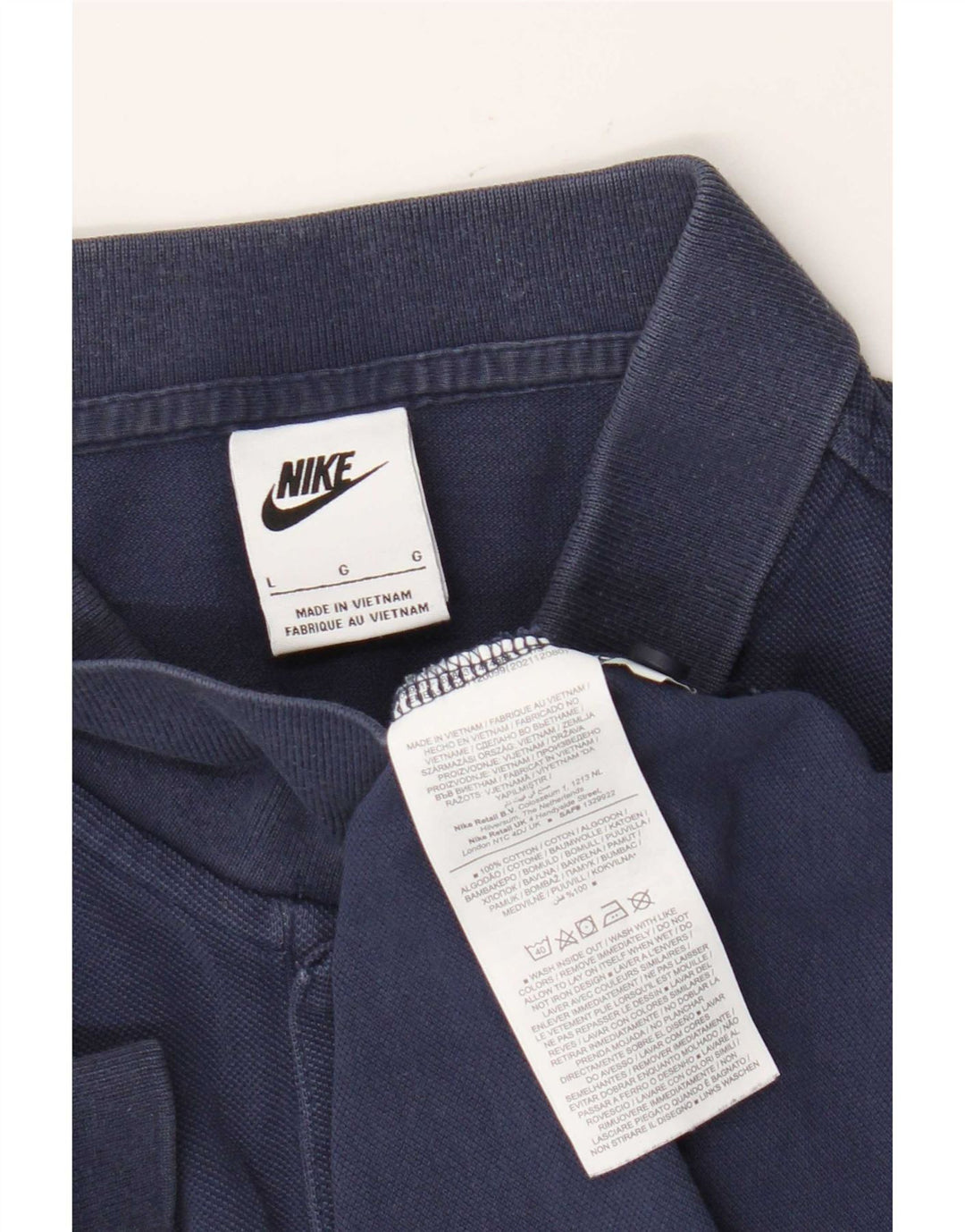Nike Poloskjorte til mænd, stor blå bomuld