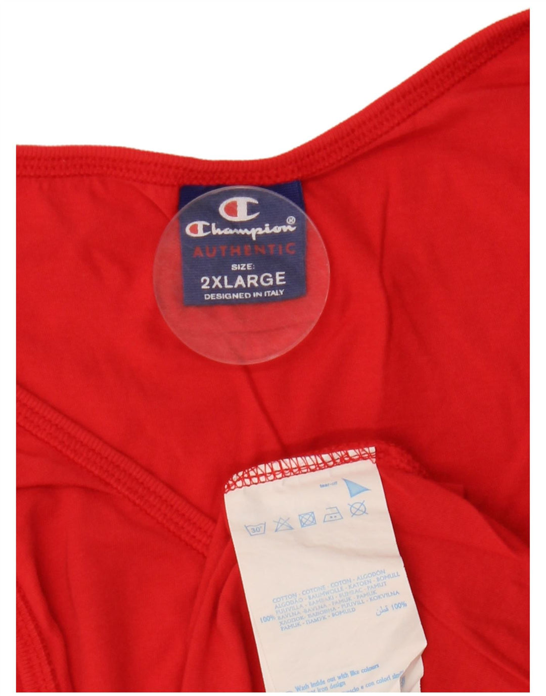 CHAMPION Dame Grafisk Vest Top UK 20 2XL Rød Bomuld