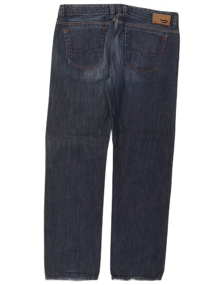 Diesel Herre Viker Straight Jeans W38 L34 Blå Bomuld