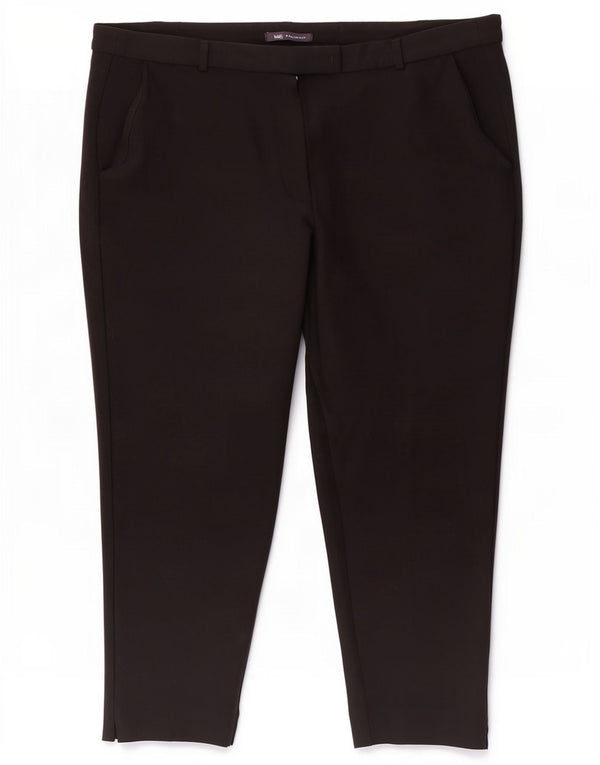 Marks & Spencer Kvinder tilspidsede Capri Bukser UK 18 XL W40 L22 Sort