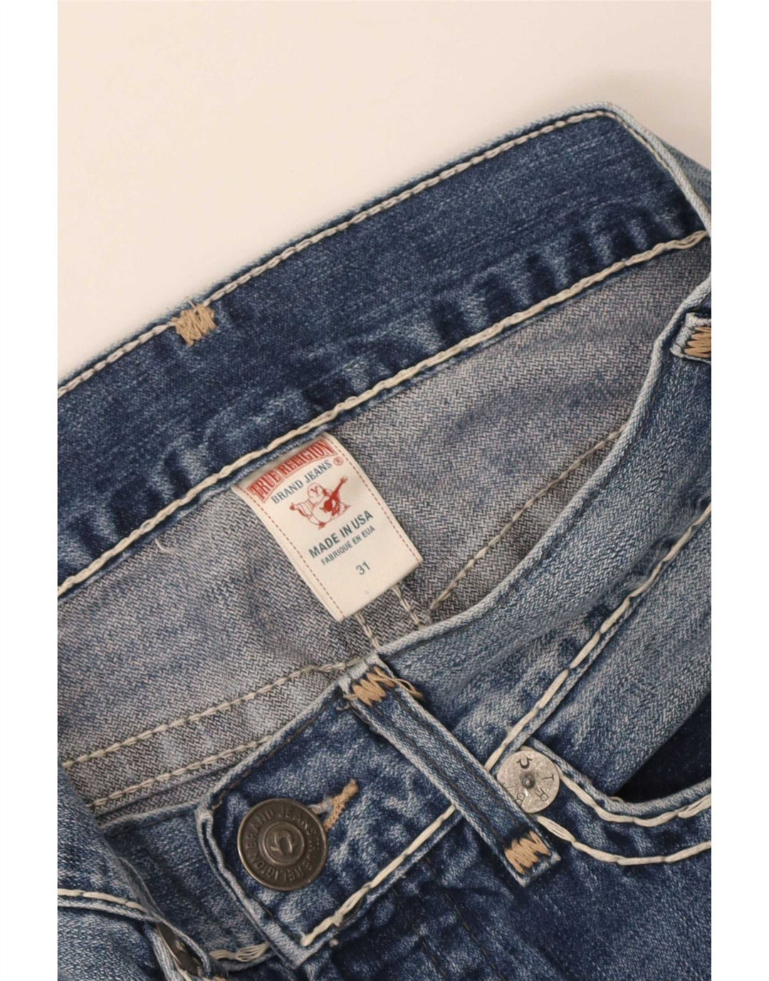 True Religion Lige jeans til kvinder W31 L28 blå bomuld