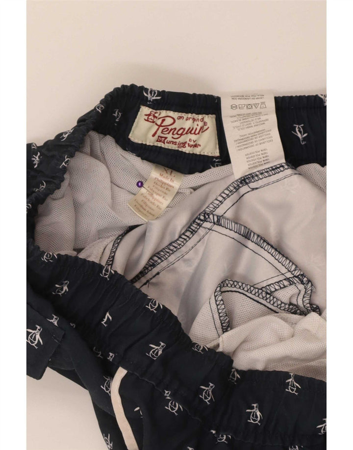 Penguin Herre grafiske svømmeshorts XL marineblå polyester