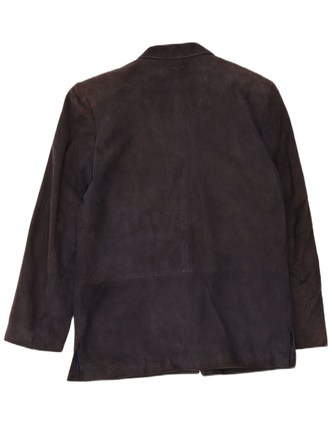 Trussardi Dame 2 Knaps Ruskind Blazer Jacket IT 44 Medium Navy Blue