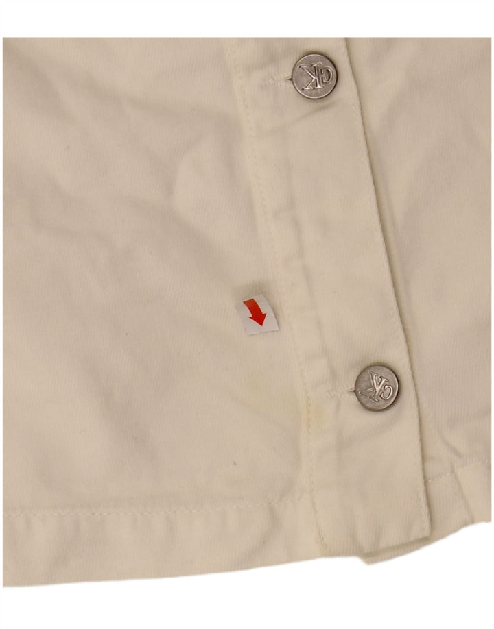 CALVIN KLEIN Mininederdel til kvinder W30 Medium Off White Bomuld