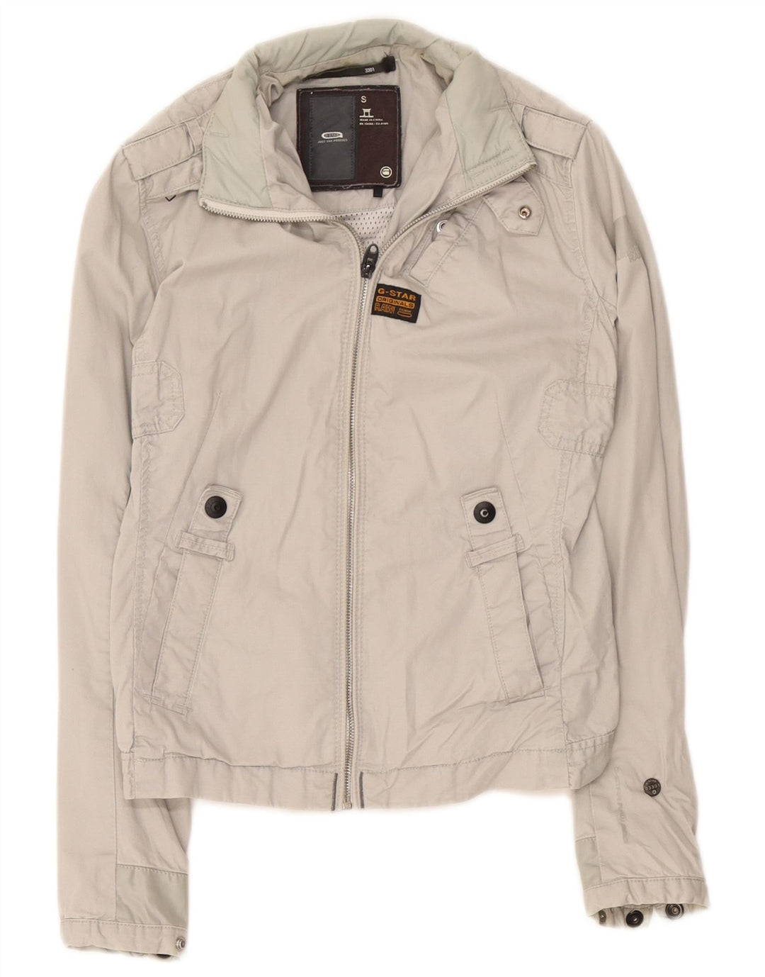 G-Star Dame Military Jacket UK 10 Lille Grå Bomuld