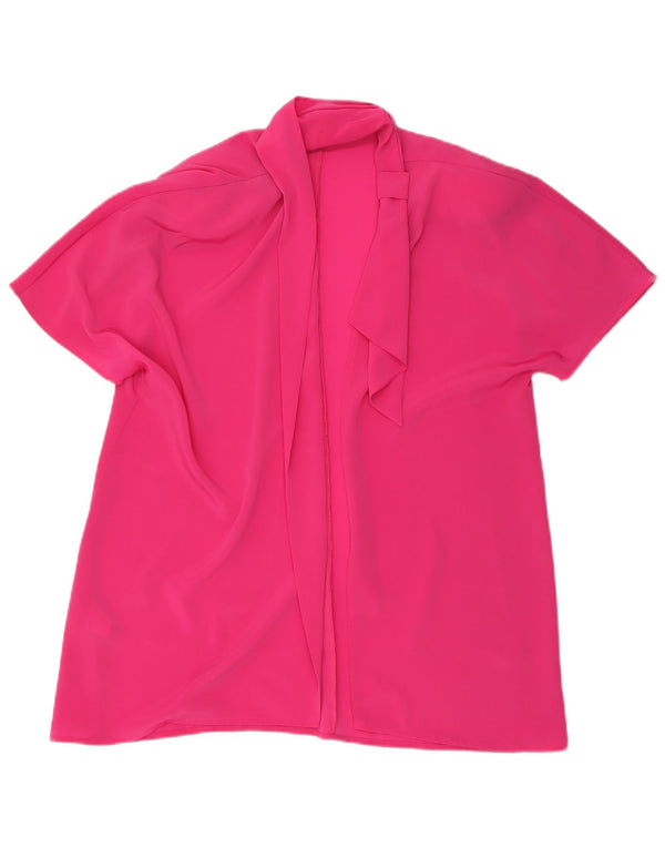 Vintage Womens Longline Short Sleeve Blazer Jacket IT 43 Medium Pink