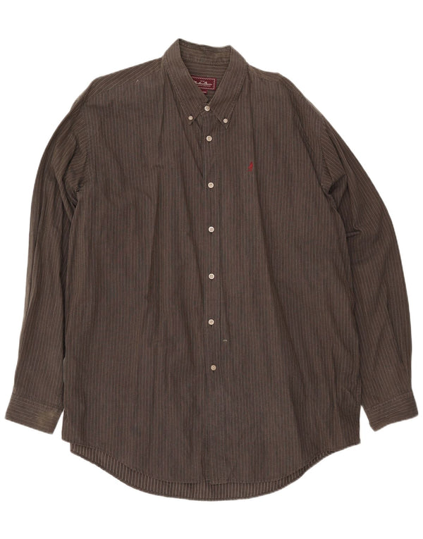 Marlboro Classics herreskjorte 3XL grå nålestribet bomuld