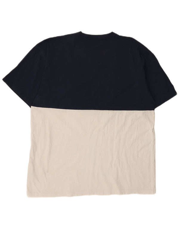 Vans Mens Classic Fit Graphic T-Shirt Top 2XL Blue Colourblock Cotton