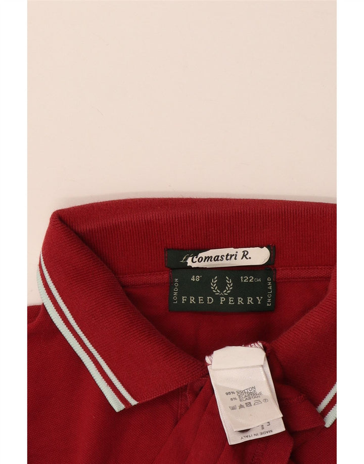 Fred Perry Herre poloshirt IT 48 Medium Bourgogne bomuld