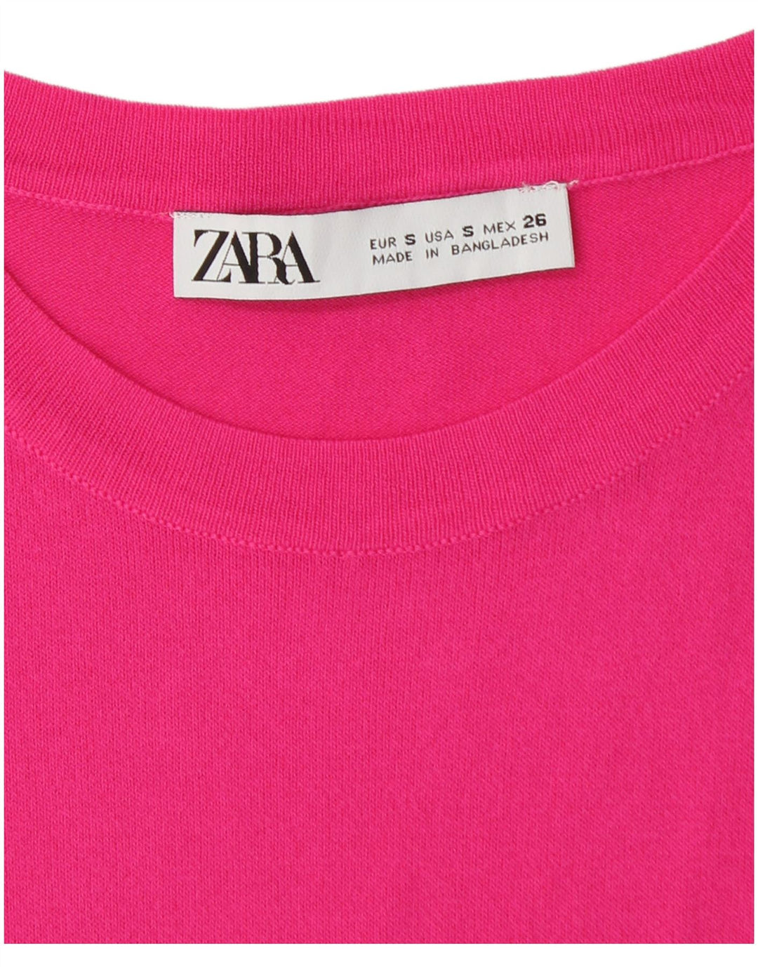 Zara Dame T-Shirt Top UK 8 Small Pink