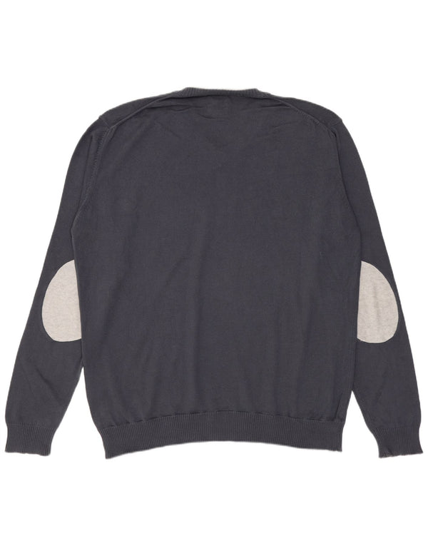 Marlboro Classics Herre V-hals sweater Medium Grå Bomuld