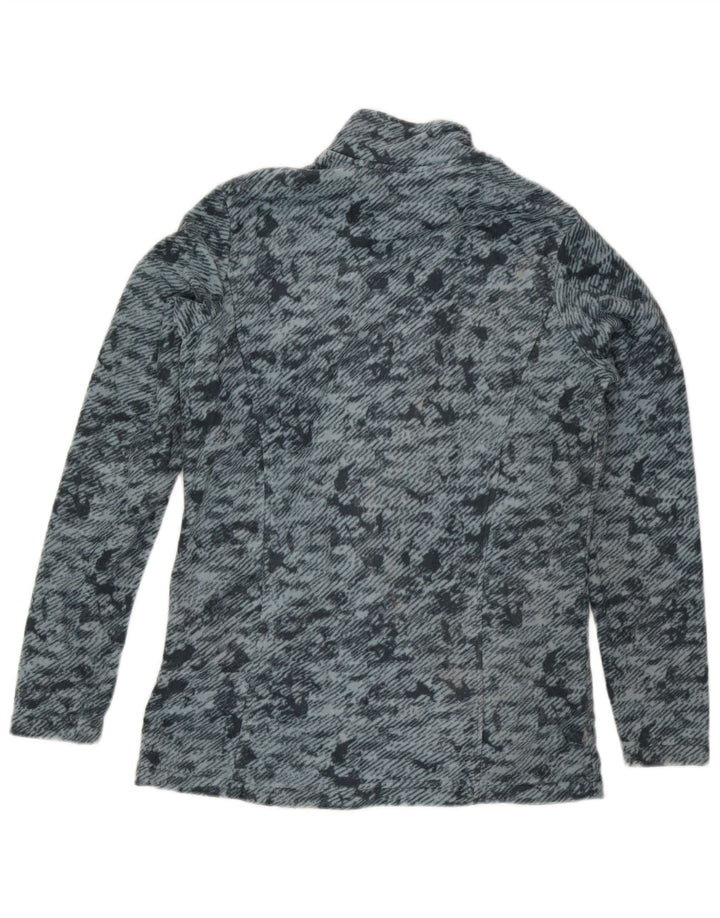 Marks & Spencer Fleecejakke til kvinder UK 12 Medium Grey Camouflage Polyester
