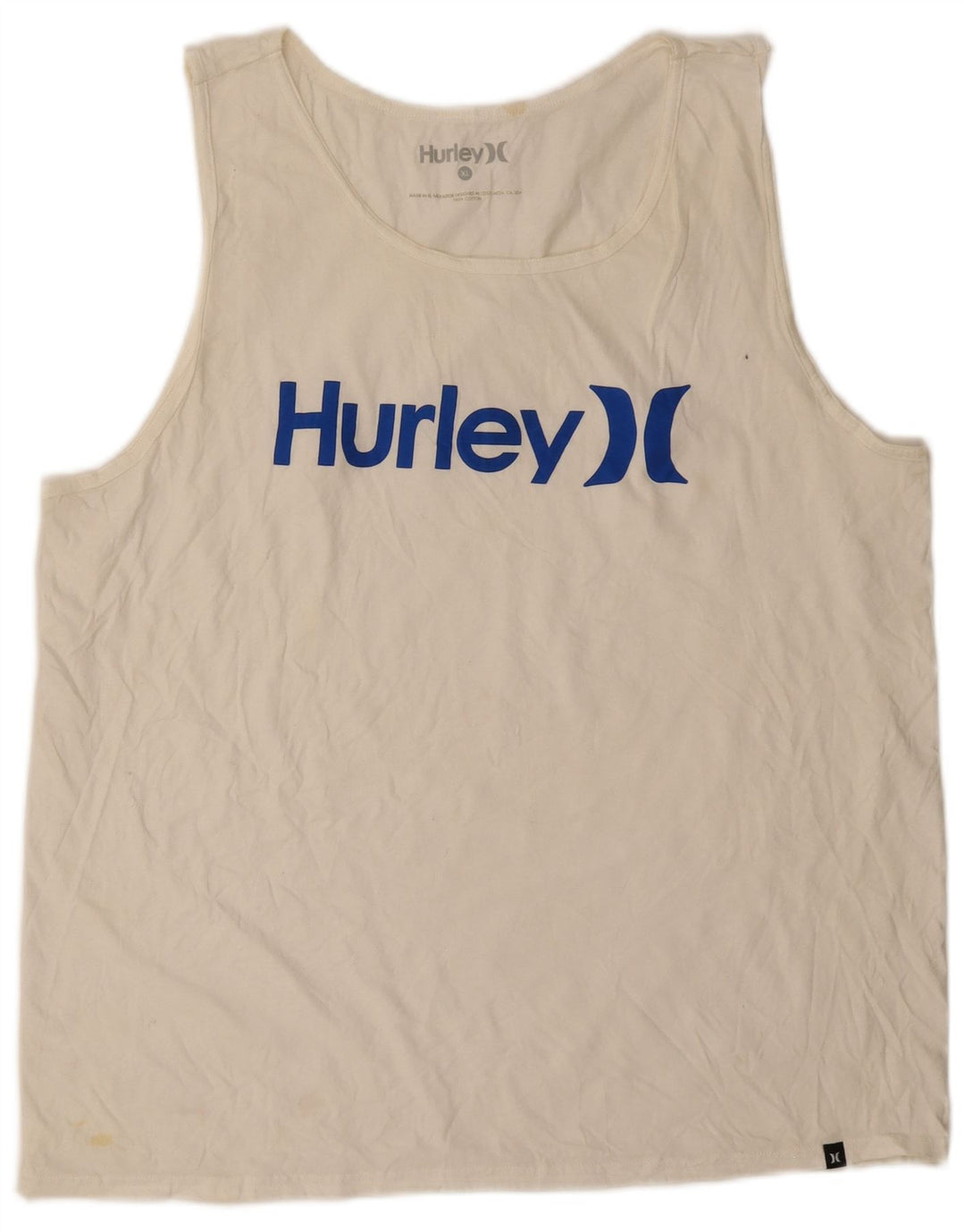 HURLEY Herre grafisk vest Top XL Hvid bomuld