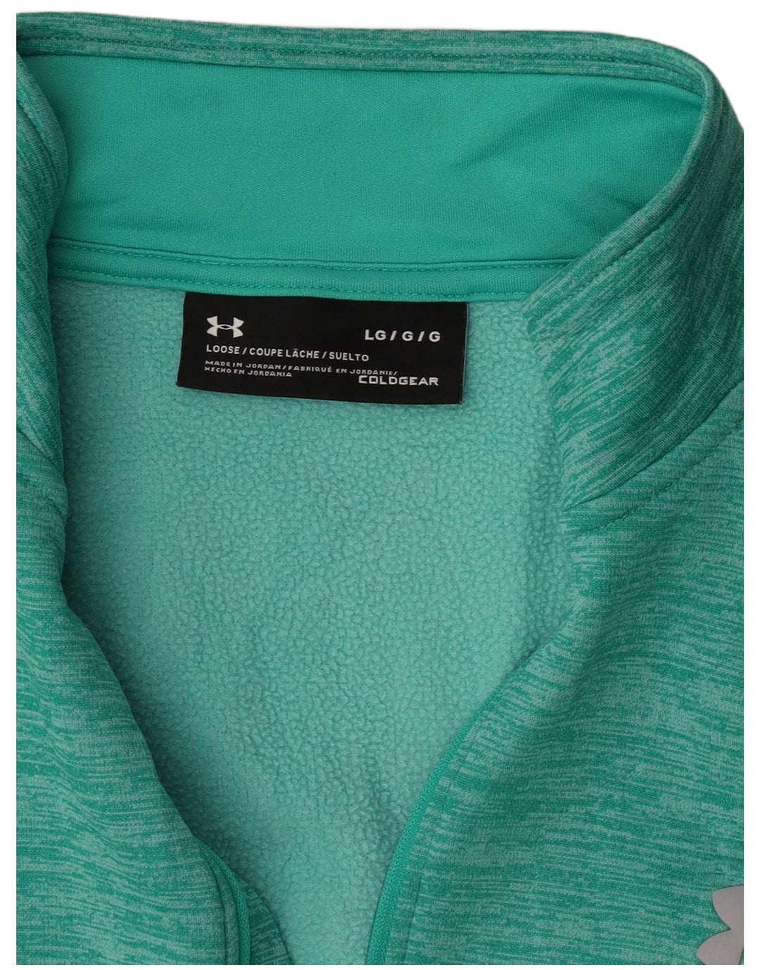 Under Armour Herre Zip Neck Sweatshirt Jumper Stor turkis Flecked