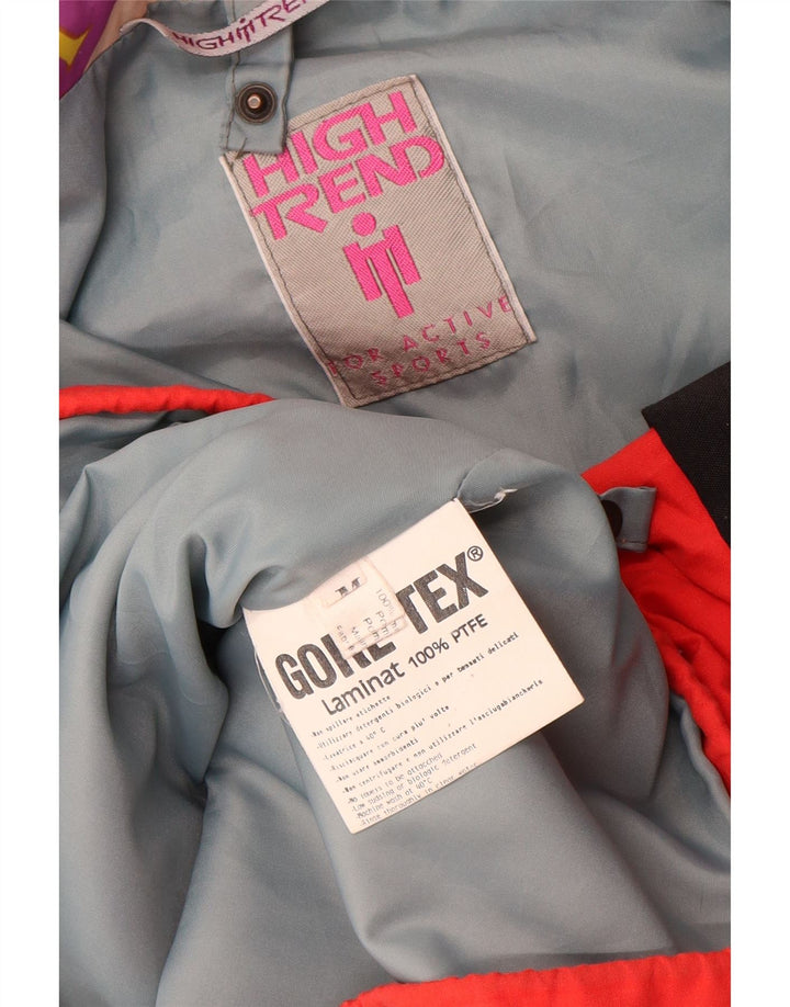Vintage Herre Gore-Tex Skijakke UK 38 Medium Rød Colourblock Polyamid