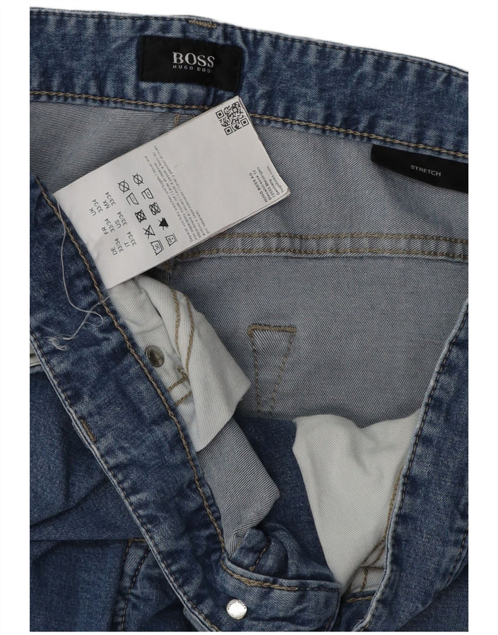 Hugo Boss Dame Slim Jeans W33 L34 Blå Bomuld