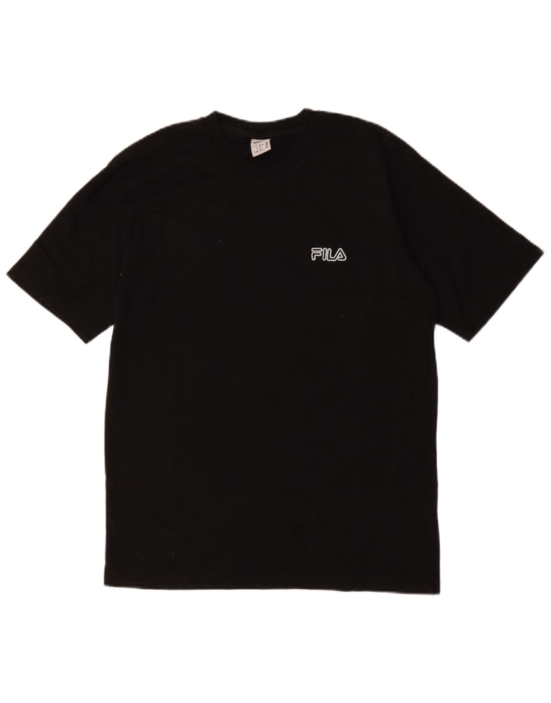 Fila Herre T-Shirt Top Lille Sort Bomuld