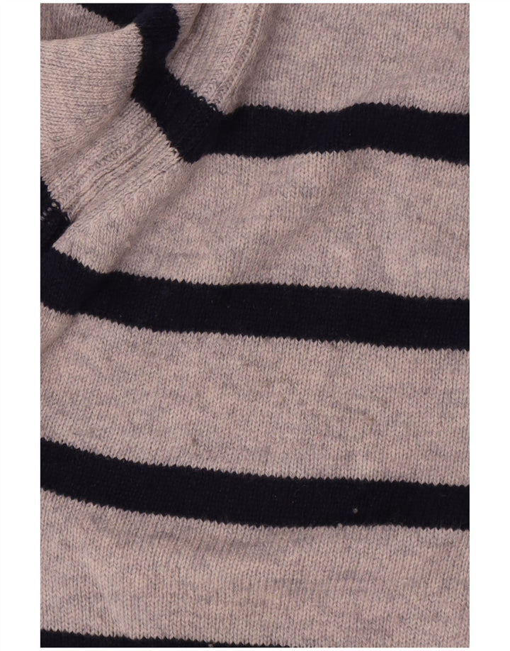 Marks & Spencer Dame sweater med rund hals DK 16 Stor grå stribet