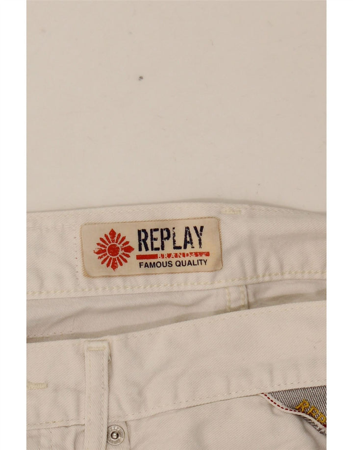 Replay Dame Slim Jeans W30 L34 Hvid