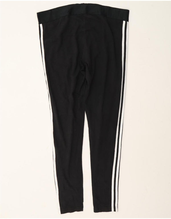 Adidas Dame Leggings UK 20/22 XL Sort Bomuld