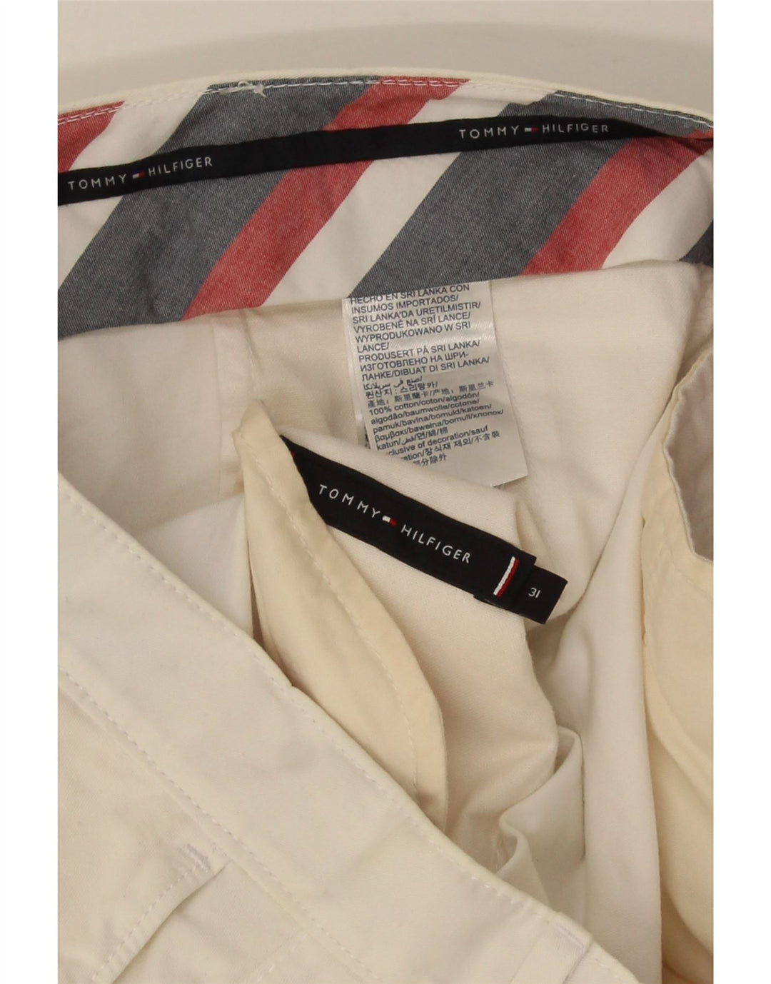 TOMMY HILFIGER Chino-shorts til mænd W31 Medium hvid bomuld