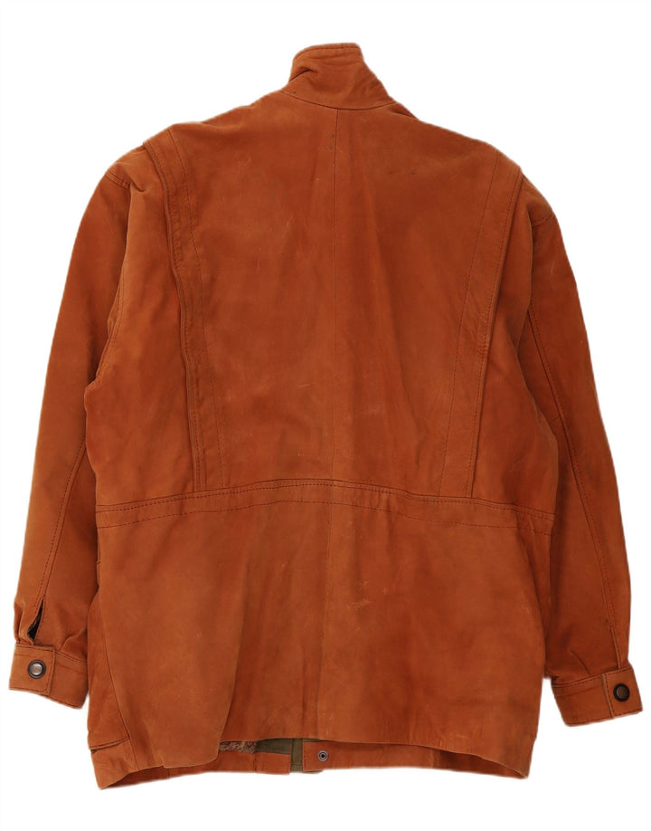 Vintage herre læderjakke UK 42 XL Brun Colourblock
