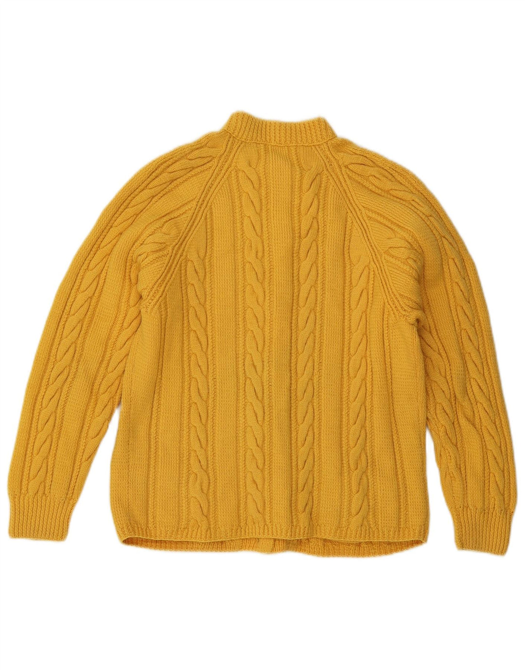 Vintage dame cardigan sweater UK 14 Medium Yellow