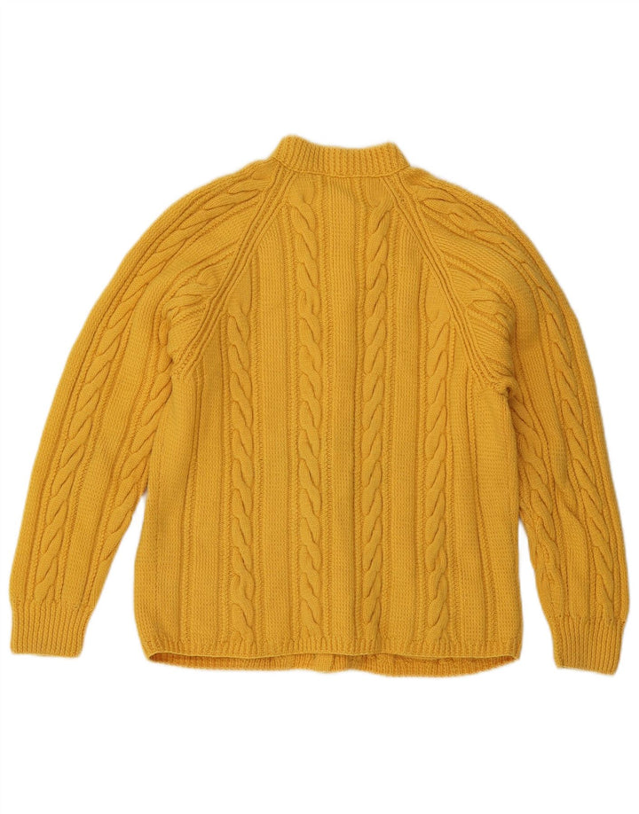 Vintage dame cardigan sweater UK 14 Medium Yellow