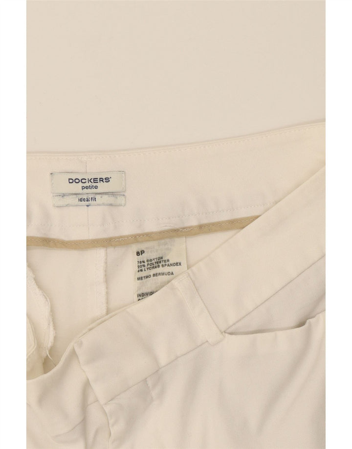 DOCKERS Womens Petite Casual Shorts US 8 Medium W30  White Cotton Vintage Dockers and Second-Hand Dockers from Messina Hembry 