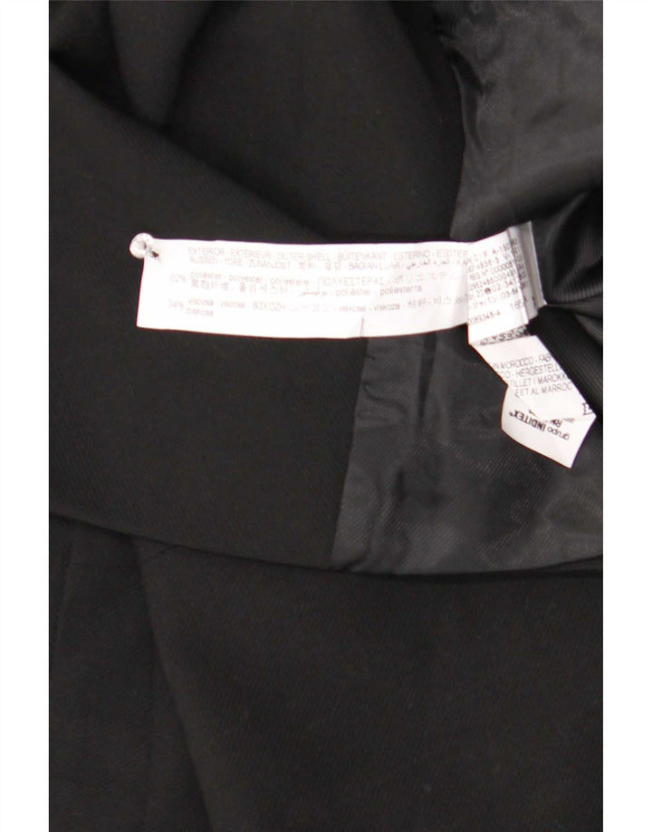 Zara Dame Dobbeltradet Oversized Blazer Jacket UK 10 Small Black
