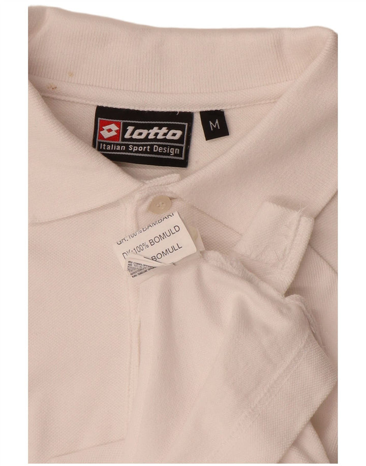 LOTTO Langærmet poloshirt til mænd Medium hvid bomuld