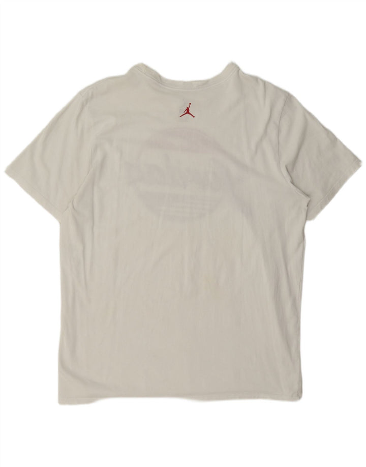 Jordan Herre Grafisk T-Shirt Top XL Hvid