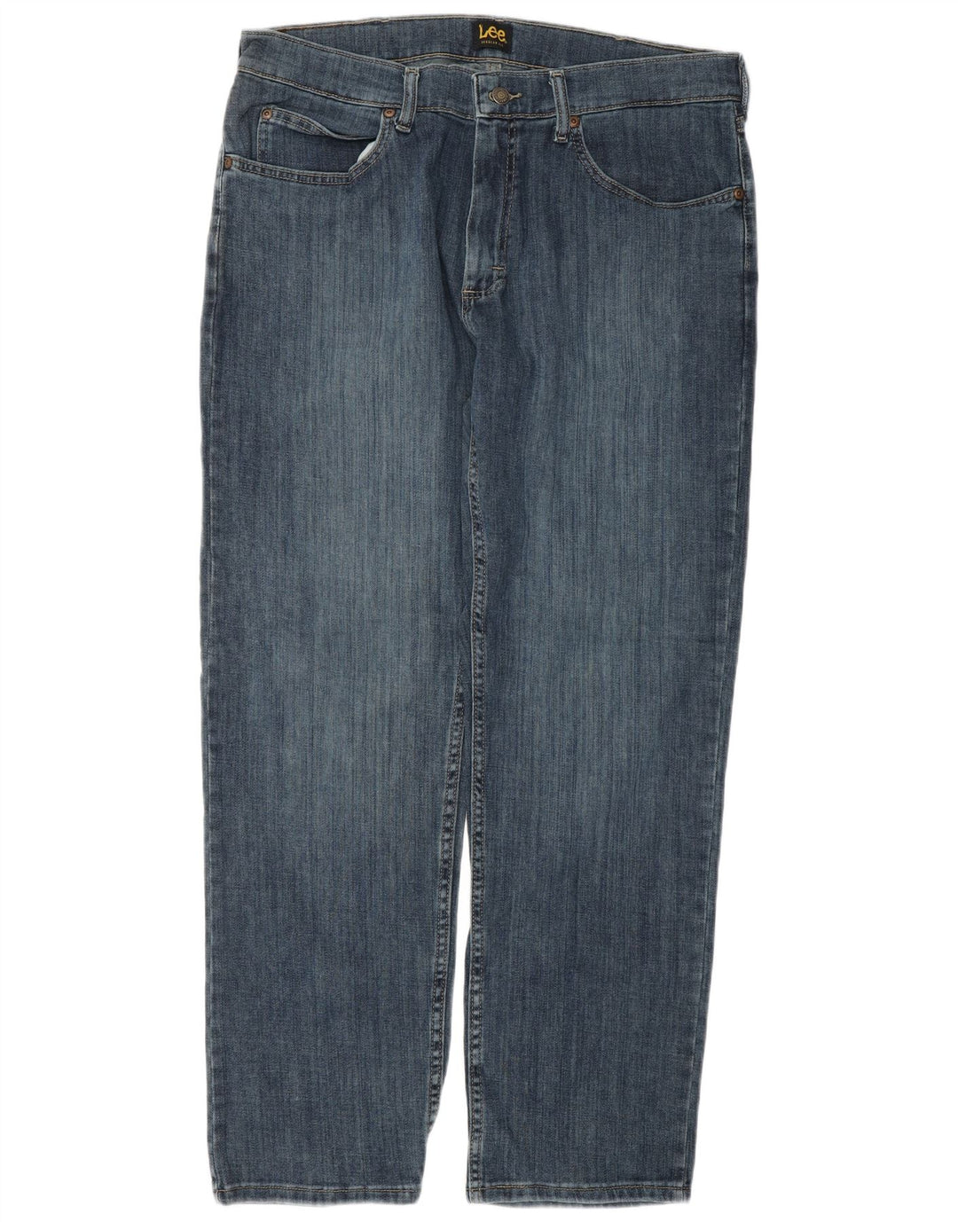 LEE Mens Straight Jeans W36 L30 Blue Cotton