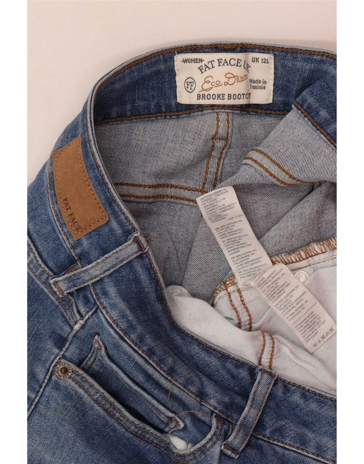 Fat Face Dame Brooke Bootcut Jeans UK 12 Medium W30 L31 Blå Bomuld