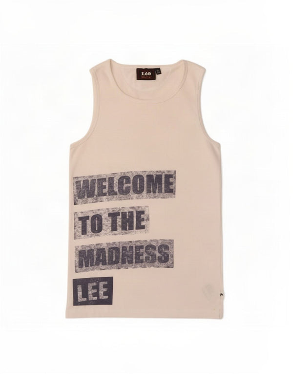 Lee Girls Grafisk Vest Top 11-12 År Hvid Bomuld