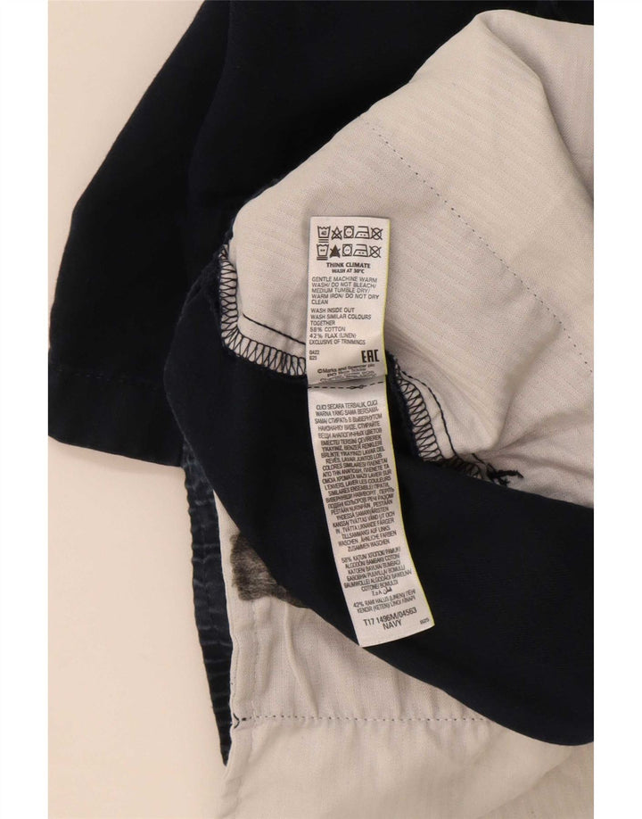 Marks & Spencer Herre Autograph Chino Shorts Medium W32 Marineblå Bomuld