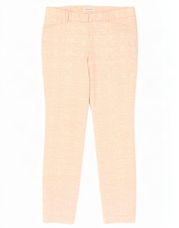 Calvin Klein Womens Casual Trousers US 6 Medium W30 L29 Pink Animal Print