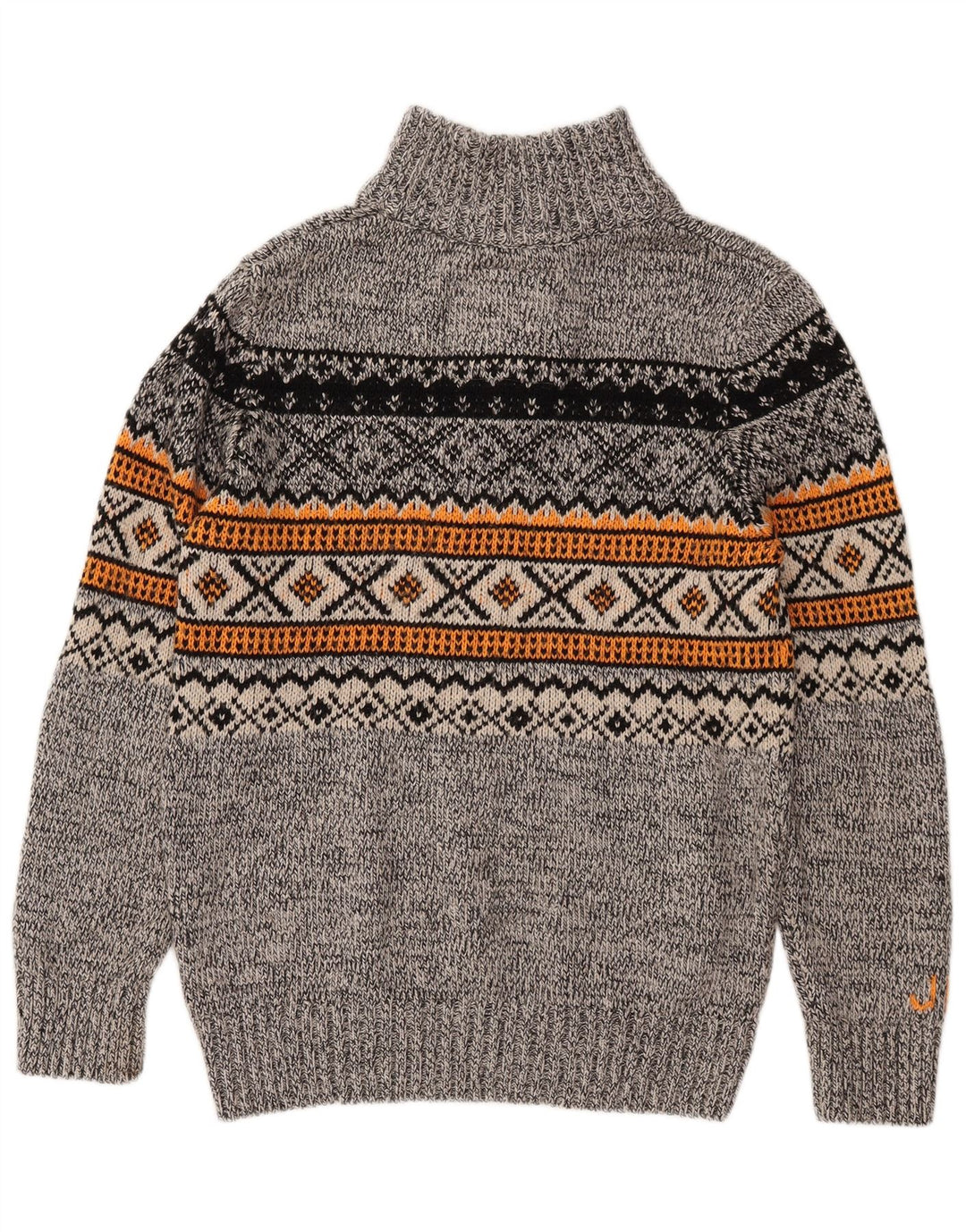 Superdry trøje med lynlås til mænd Large Grey Fair Isle Akryl
