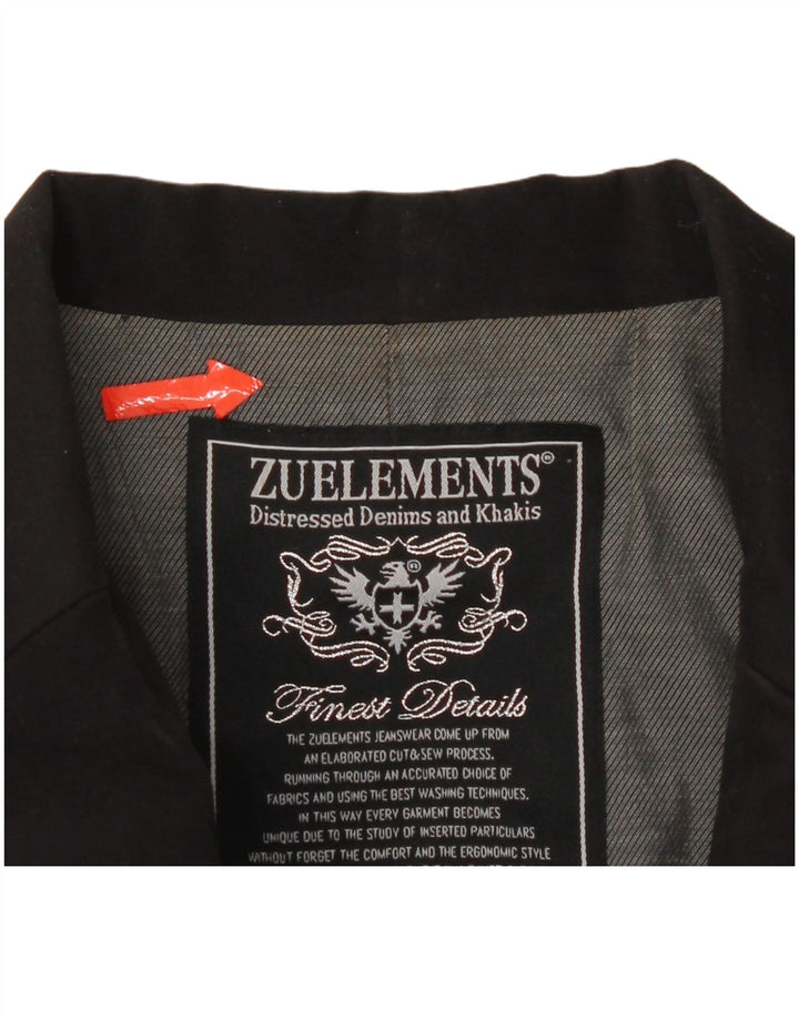 Zu Elements Dame 3-knaps blazerjakke IT 46 Stor sort bomuld