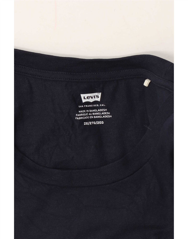 Levi's Herre grafisk T-shirt top 2XL marineblå