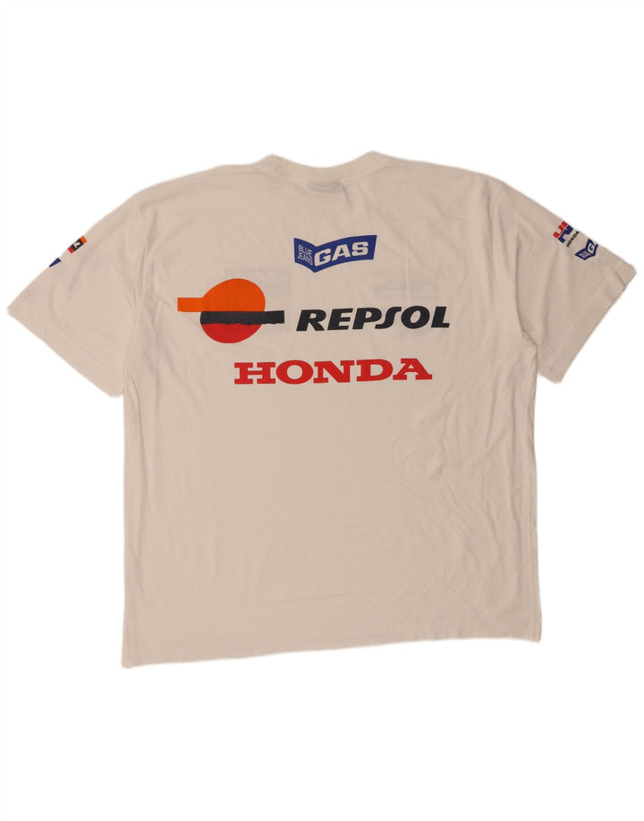 GAS Mens Graphic T-Shirt Top 2XL White Cotton