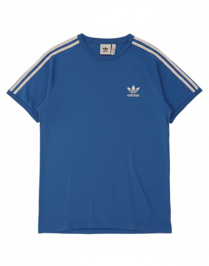 Adidas T-shirt top mellemblå bomuld til mænd