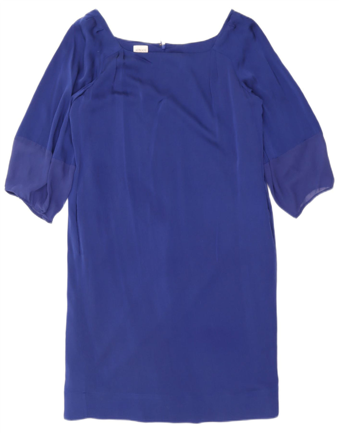 Armani Collezioni Dame 3/4 ærmet Shift Dress IT 44 Medium Blue