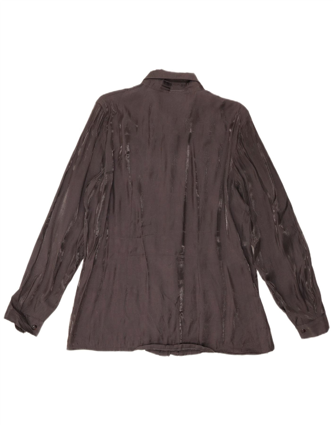 Vintage dameskjorte bluse UK 18 XL sort viskose